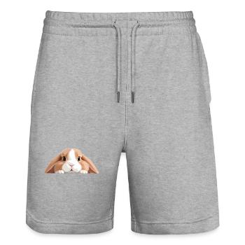 Rabbit Halloween Cute Adorable Funny - Stanley/Stella Trainer Unisex Organic Jogging Shorts - heather grey - Front - Nik (191cm) & Marisol (170cm)