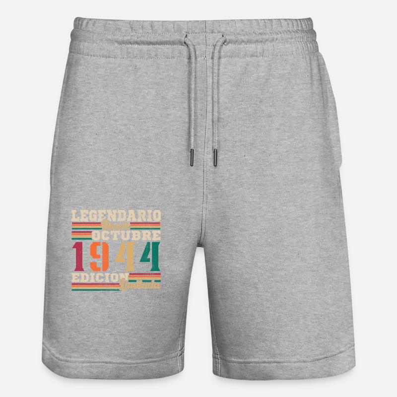 légendaire depuis 1944 Octobre - Short de jogging bio TRAINER Stanley/Stella unisexe - gris chiné