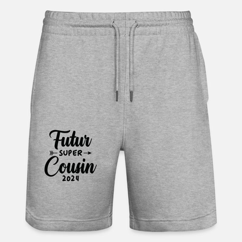 Futur super cousin 2024 - Short de jogging bio TRAINER Stanley/Stella unisexe - gris chiné