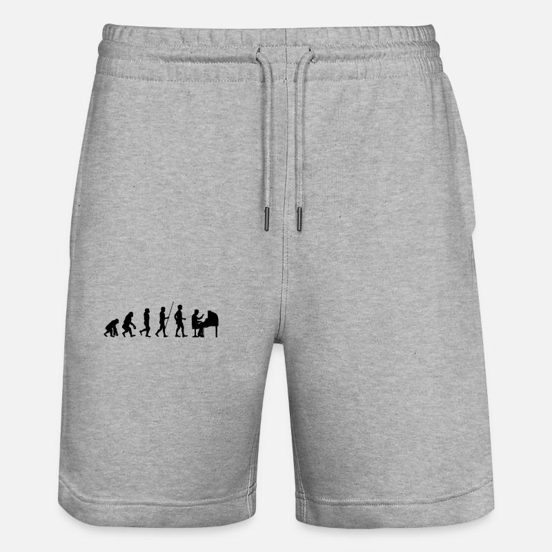 Evolution piano pianiste piano - Short de jogging bio TRAINER Stanley/Stella unisexe - gris chiné