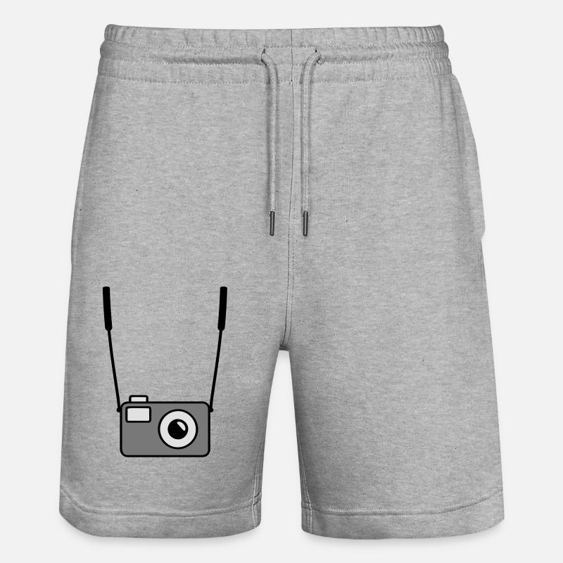 camera - Short de jogging bio TRAINER Stanley/Stella unisexe - gris chiné