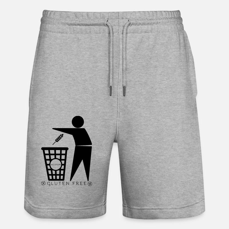 Conteneur de gluten (noir) - Short de jogging bio TRAINER Stanley/Stella unisexe - gris chiné