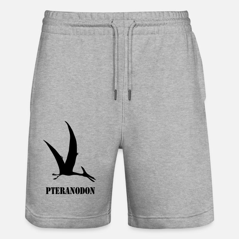 pteranodon - Stanley/Stella Unisex Bio Joggingshorts Trainer  - Grau meliert