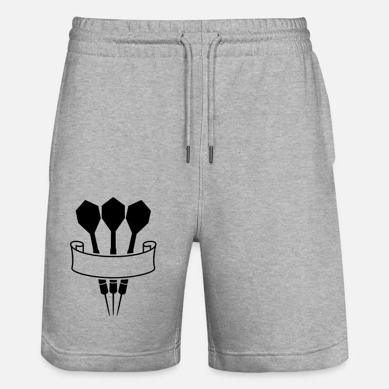 Darts Banner Logo - Short de jogging bio TRAINER Stanley/Stella unisexe - gris chiné