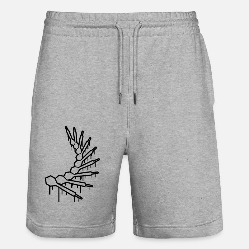 Darts Graffiti - Short de jogging bio TRAINER Stanley/Stella unisexe - gris chiné
