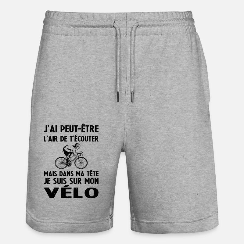 Cyclisme sur Mon Vélo - Short de jogging bio TRAINER Stanley/Stella unisexe - gris chiné