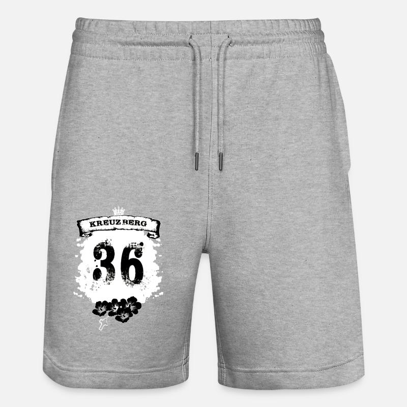 Kreuzberg Berlin - Short de jogging bio TRAINER Stanley/Stella unisexe - gris chiné