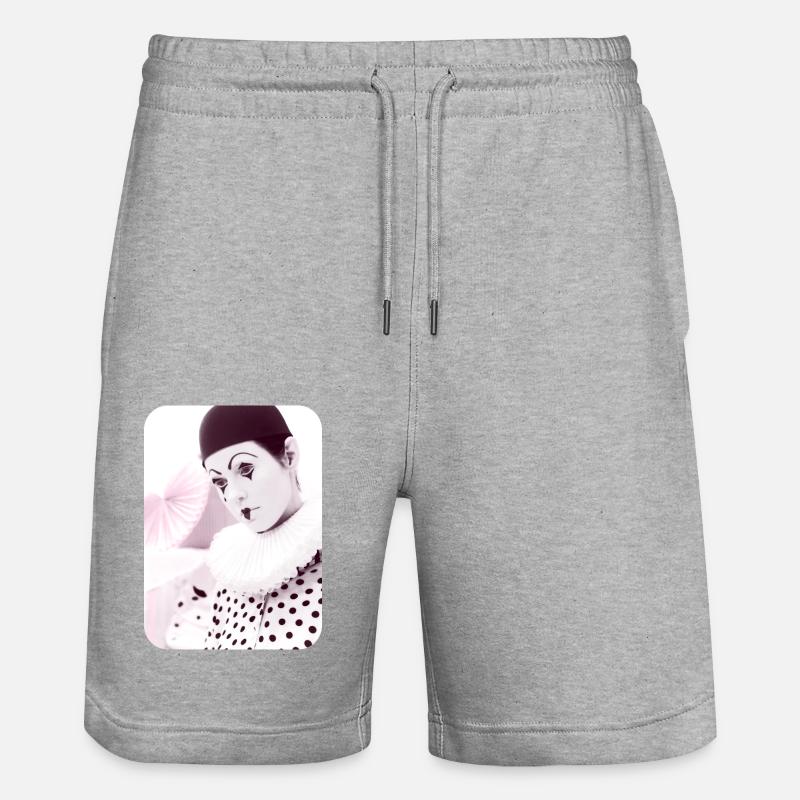 Clown triste - Short de jogging bio TRAINER Stanley/Stella unisexe - gris chiné