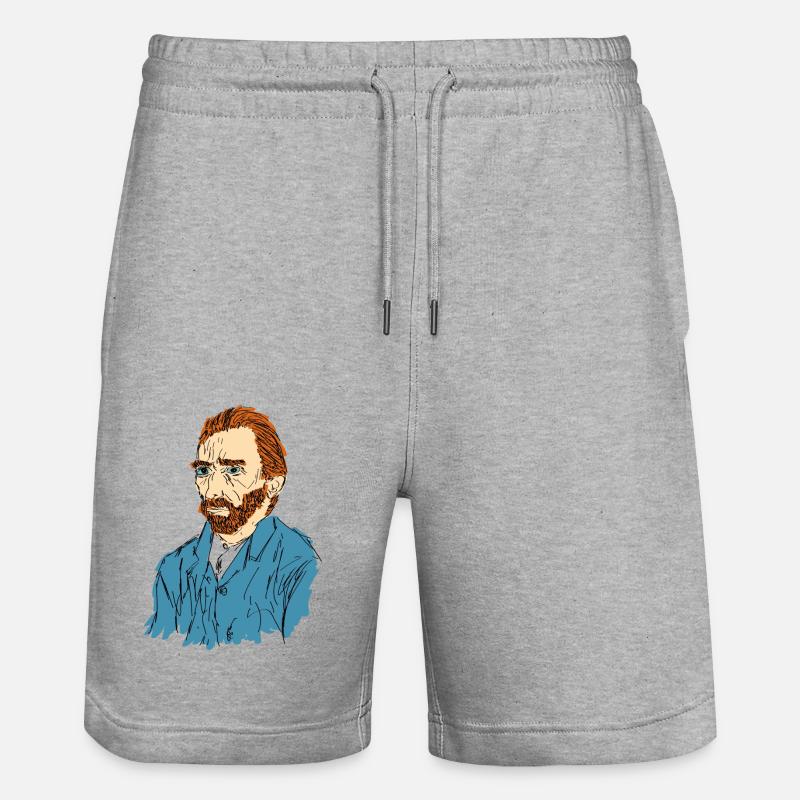 blehart 03 - Stanley/Stella Unisex Bio Joggingshorts Trainer  - Grau meliert