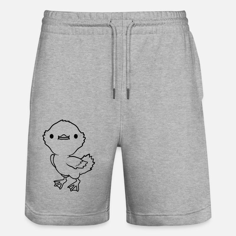 Petit petit canard mignon - Short de jogging bio TRAINER Stanley/Stella unisexe - gris chiné