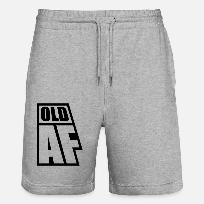ancien logo de texte AF - Short de jogging bio TRAINER Stanley/Stella unisexe - gris chiné