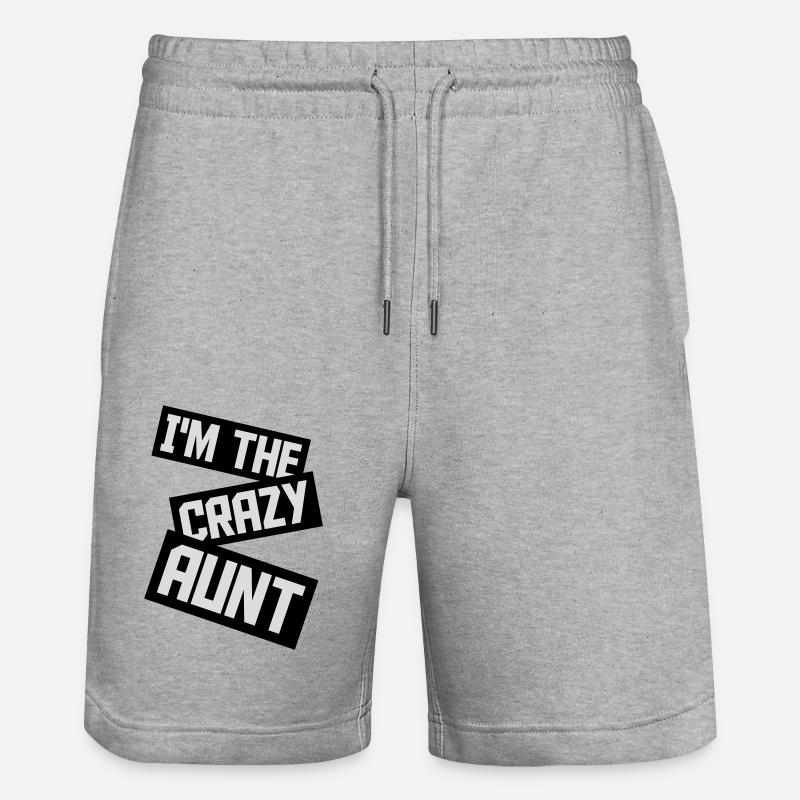 à The Crazy Aunt - Short de jogging bio TRAINER Stanley/Stella unisexe - gris chiné