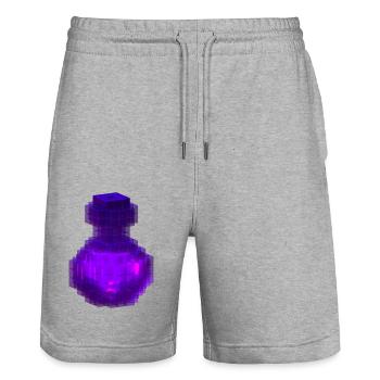 Gothic Metal Purple Glass Bottle Halloween T-shirt - Short de jogging bio TRAINER Stanley/Stella unisexe - gris chiné - Devant - Nik (191cm) & Marisol (170cm)