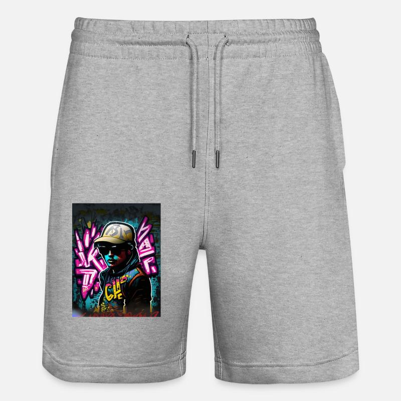 IMG 1638 - Short de jogging bio TRAINER Stanley/Stella unisexe - gris chiné