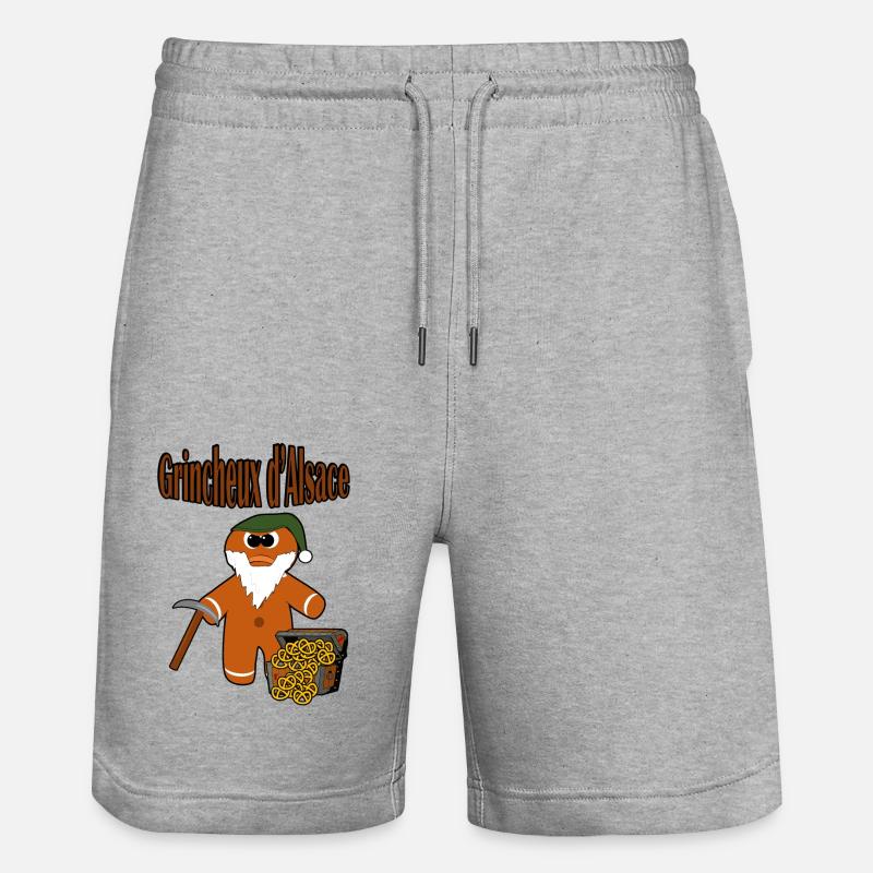 Grumpy from Alsace - Stanley/Stella Trainer Unisex Organic Jogging Shorts - heather grey