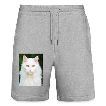 Katzen - Stanley/Stella Unisex Bio Joggingshorts Trainer  - Grau meliert - Vorne - Nik (191cm) & Marisol (170cm)