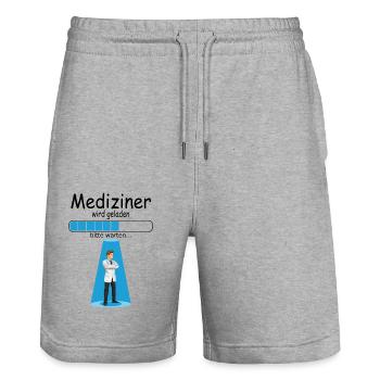 Angehende Mediziner Arzt werden Einstand Baby - Stanley/Stella Unisex Bio Joggingshorts Trainer  - Grau meliert - Vorne - Nik (191cm) & Marisol (170cm)