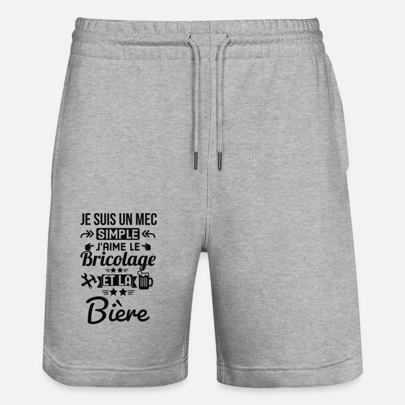Bricoleur bière - Short de jogging bio TRAINER Stanley/Stella unisexe - gris chiné