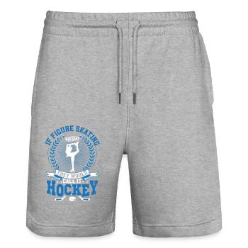 Grace Over Game: Figure Skating's Challenge - Stanley/Stella Unisex Bio Joggingshorts Trainer  - Grau meliert - Vorne - Nik (191cm) & Marisol (170cm)