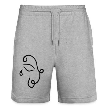 NOSTALGIA v t-shirt - Stanley/Stella Trainer Unisex Organic Jogging Shorts - heather grey - Front - Nik (191cm) & Marisol (170cm)