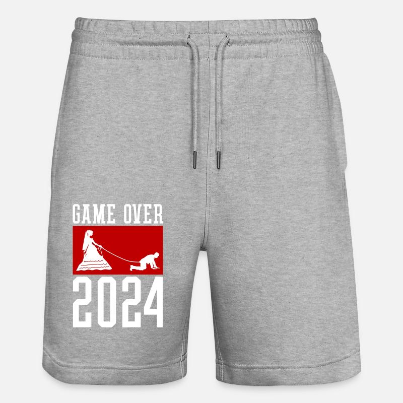 Game Over 2024 Mariage - Short de jogging bio TRAINER Stanley/Stella unisexe - gris chiné