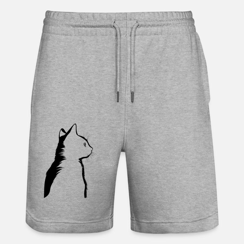 Chat, Motif De Chat - Short de jogging bio TRAINER Stanley/Stella unisexe - gris chiné