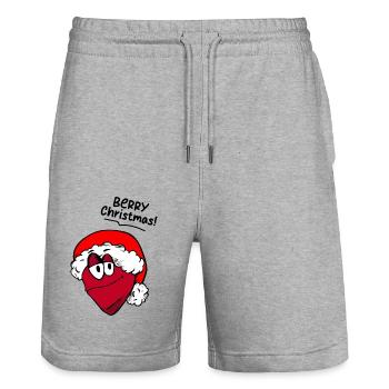 Lustiger Spruch Witzig Humor Geschenkidee - Stanley/Stella Unisex Bio Joggingshorts Trainer  - Grau meliert - Vorne - Nik (191cm) & Marisol (170cm)