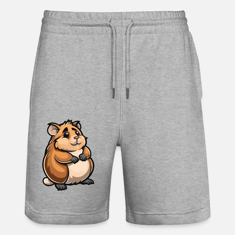 hamster comic - Stanley/Stella Unisex Bio Joggingshorts Trainer  - Grau meliert