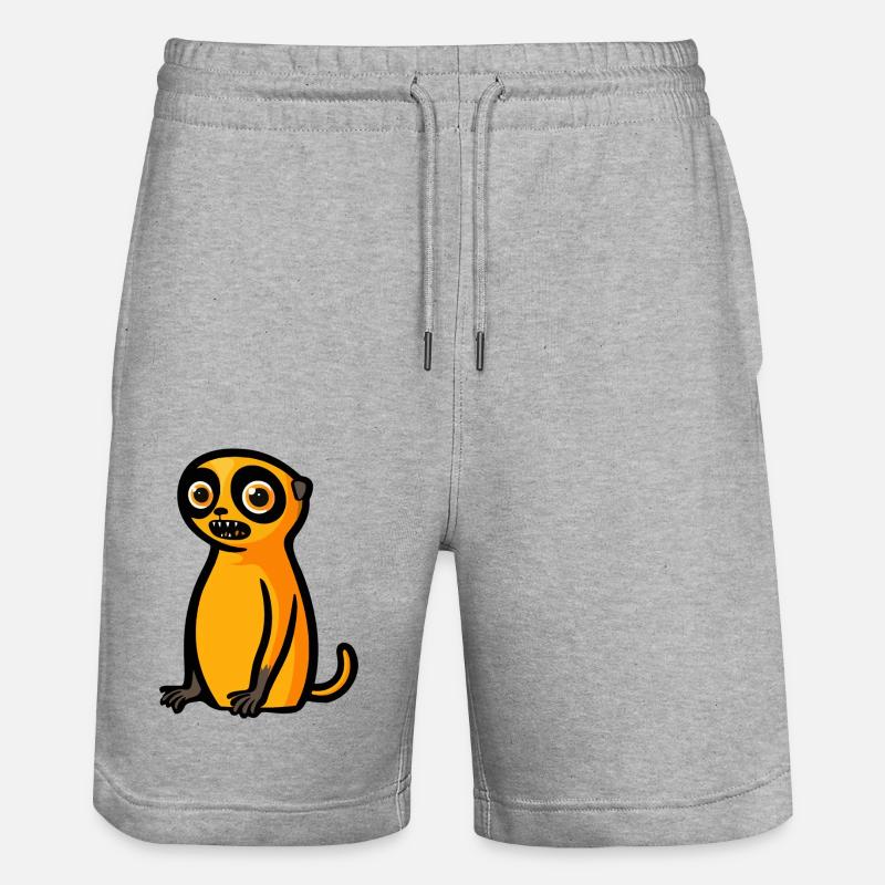 Erdmännchen Halloween Comic Lustig - Stanley/Stella Unisex Bio Joggingshorts Trainer  - Grau meliert
