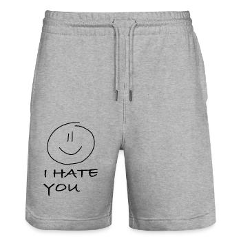 Smile - Stanley/Stella Unisex Bio Joggingshorts Trainer  - Grau meliert - Vorne - Nik (191cm) & Marisol (170cm)