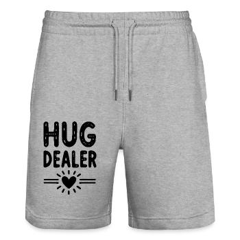 Hug Händler - Stanley/Stella Unisex Bio Joggingshorts Trainer  - Grau meliert - Vorne - Nik (191cm) & Marisol (170cm)