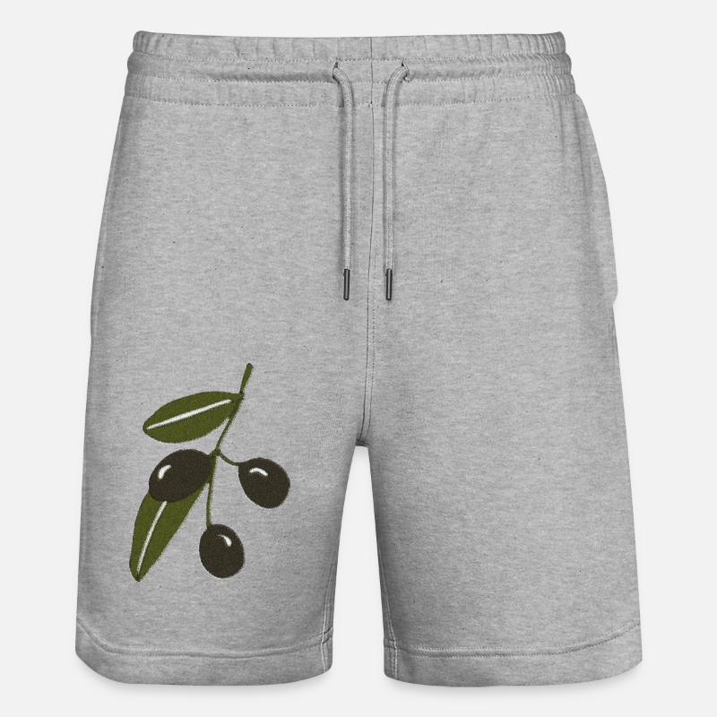 Rameau d’olivier impressionnisme - Short de jogging bio TRAINER Stanley/Stella unisexe - gris chiné