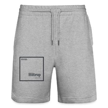 48165 - Hiltrup - Short de jogging bio TRAINER Stanley/Stella unisexe - gris chiné - Devant - Nik (191cm) & Marisol (170cm)