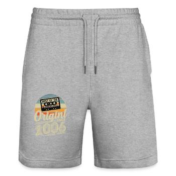 Original Since 2006 Vintage Birthday Gift - Stanley/Stella Trainer Unisex Organic Jogging Shorts - heather grey - Front - Nik (191cm) & Marisol (170cm)