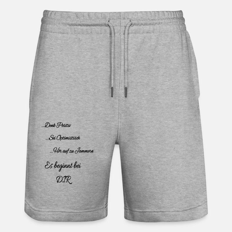 Cela commence par VOUS - Short de jogging bio TRAINER Stanley/Stella unisexe - gris chiné