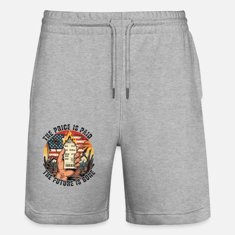 Le prix est payé - Short de jogging bio TRAINER Stanley/Stella unisexe - gris chiné