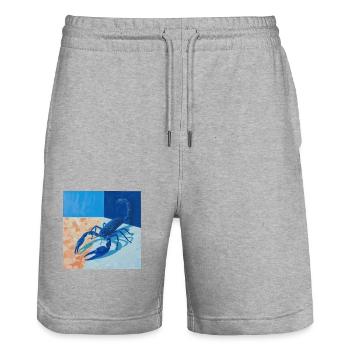 scorpion, bunt, tier, geschenk, geschenkidee - Stanley/Stella Unisex Bio Joggingshorts Trainer  - Grau meliert - Vorne - Nik (191cm) & Marisol (170cm)
