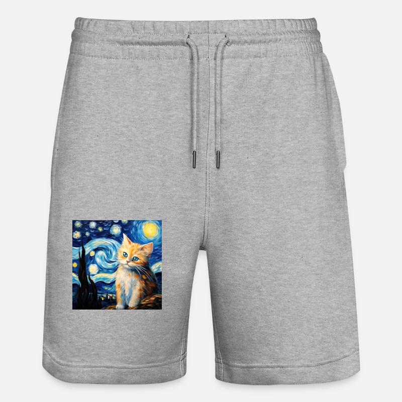 Chat, Motif De Chat - Short de jogging bio TRAINER Stanley/Stella unisexe - gris chiné