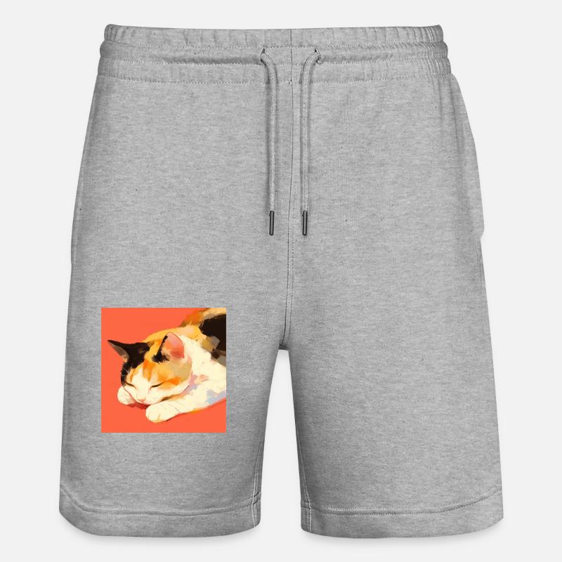 Chat, Motif De Chat - Short de jogging bio TRAINER Stanley/Stella unisexe - gris chiné