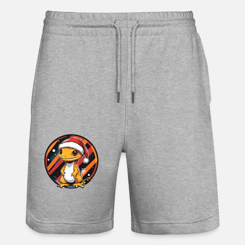 Noël Lizard Noël - Short de jogging bio TRAINER Stanley/Stella unisexe - gris chiné