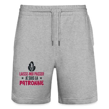 Lass mich passieren, ich bin der - Stanley/Stella Unisex Bio Joggingshorts Trainer  - Grau meliert - Vorne - Nik (191cm) & Marisol (170cm)
