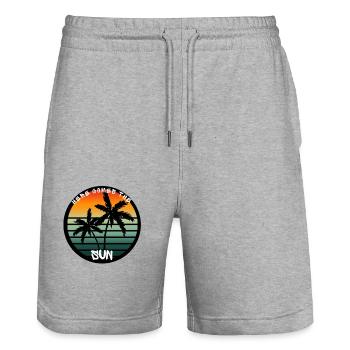 Here comes the sun - Stanley/Stella Unisex Bio Joggingshorts Trainer  - Grau meliert - Vorne - Nik (191cm) & Marisol (170cm)
