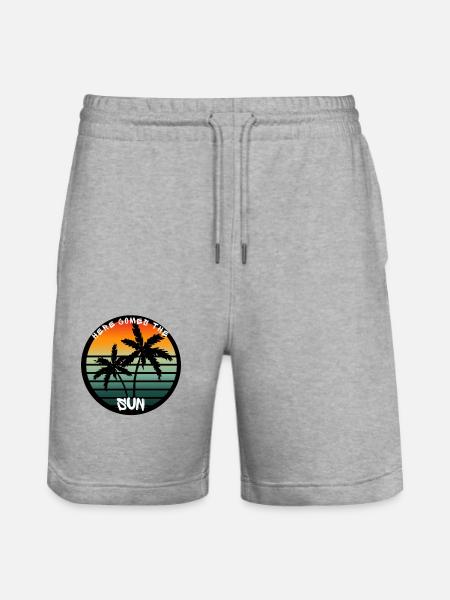 Here comes the sun - Stanley/Stella Unisex Bio Joggingshorts Trainer - Grau meliert