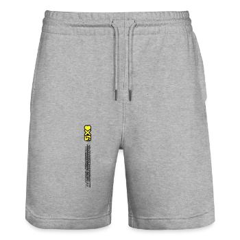 Love Ride Design Fahrrad Fahrrad Geschenk - Stanley/Stella Unisex Bio Joggingshorts Trainer  - Grau meliert - Vorne - Nik (191cm) & Marisol (170cm)