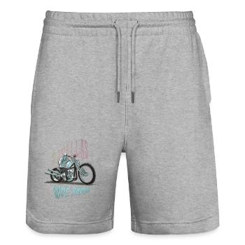 Ride Hard - Stanley/Stella Unisex Bio Joggingshorts Trainer  - Grau meliert - Vorne - Nik (191cm) & Marisol (170cm)