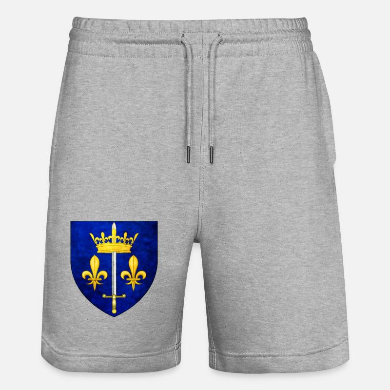 Blason Jeanne D Arc - Short de jogging bio TRAINER Stanley/Stella unisexe - gris chiné