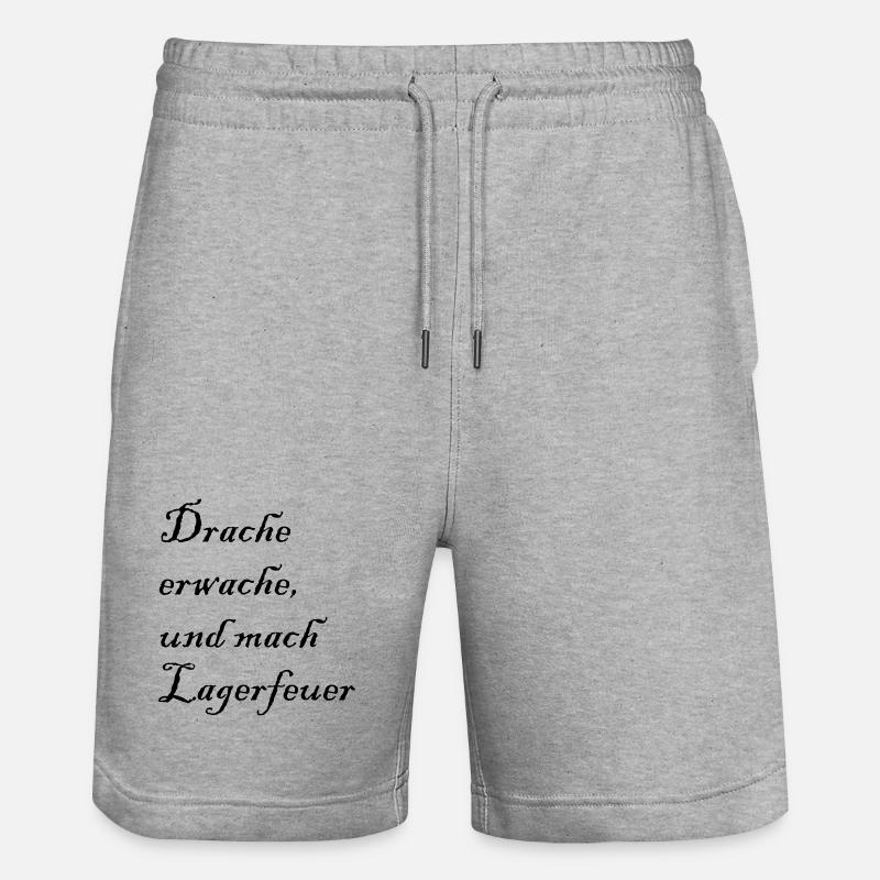 Drache erwache - Stanley/Stella Unisex Bio Joggingshorts Trainer  - Grau meliert
