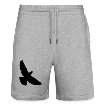 Taube - Stanley/Stella Unisex Bio Joggingshorts Trainer  - Grau meliert - Vorne - Nik (191cm) & Marisol (170cm)