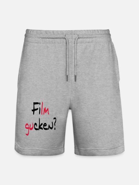 Film gucken? oder Ficken? - Stanley/Stella Unisex Bio Joggingshorts Trainer - Grau meliert