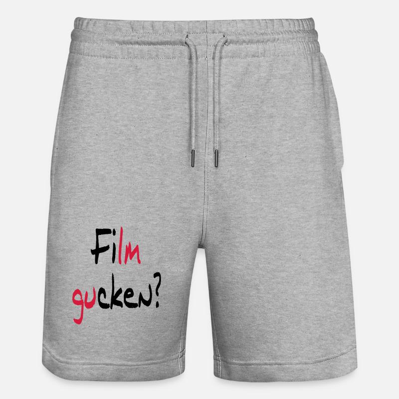 Film gucken? oder Ficken? - Stanley/Stella Unisex Bio Joggingshorts Trainer  - Grau meliert